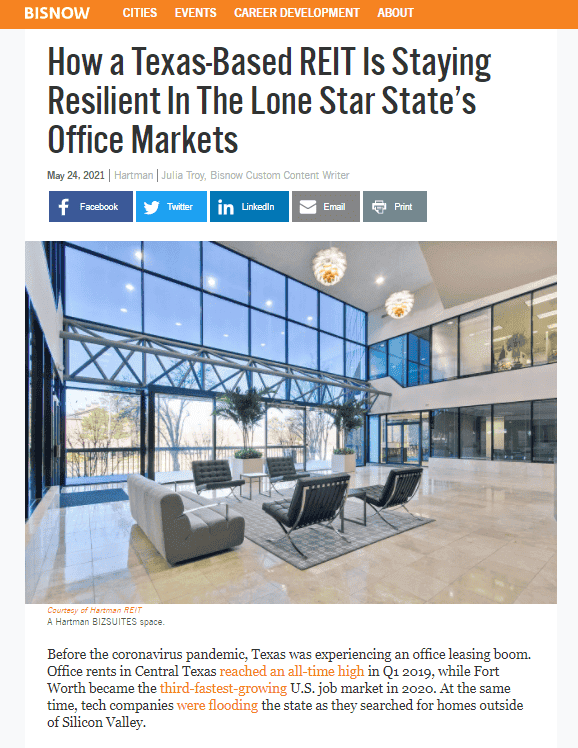 How a Texas-Based REIT Is Staying Resilient In The Lone Star State’s Office Markets