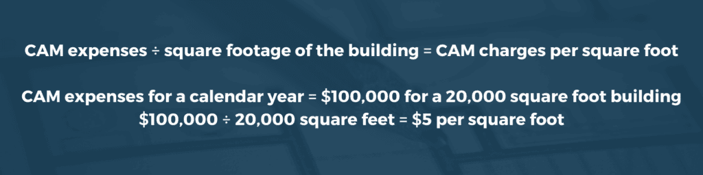 how to compute common area cost