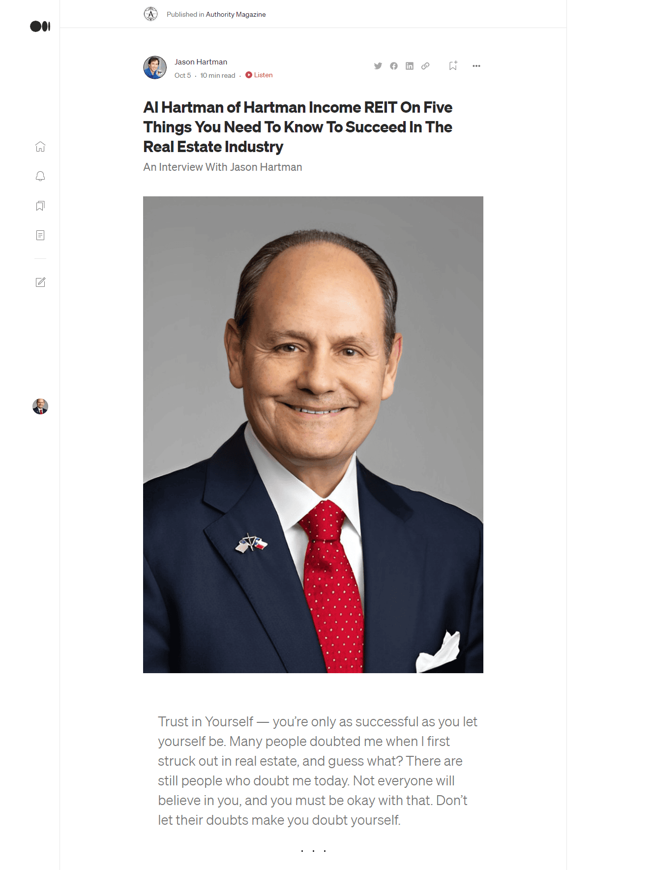 Al Hartman On Five Things You Need To Know To Succeed In The Real Estate Industry