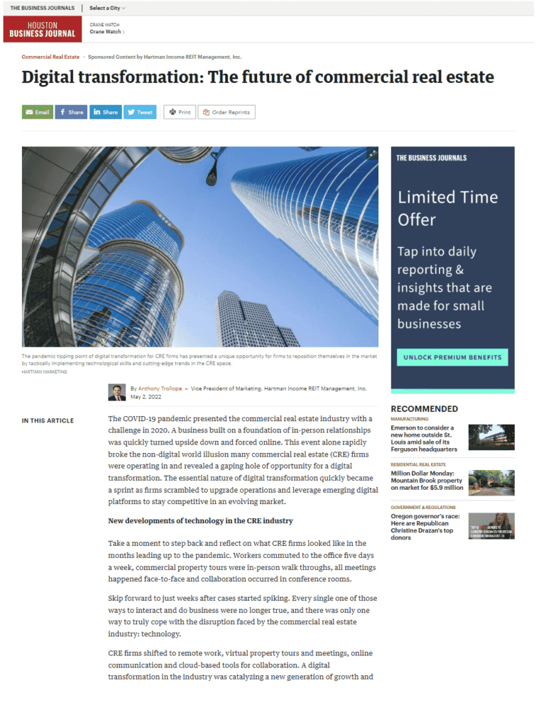 Hartman on Houston Business Journal 2