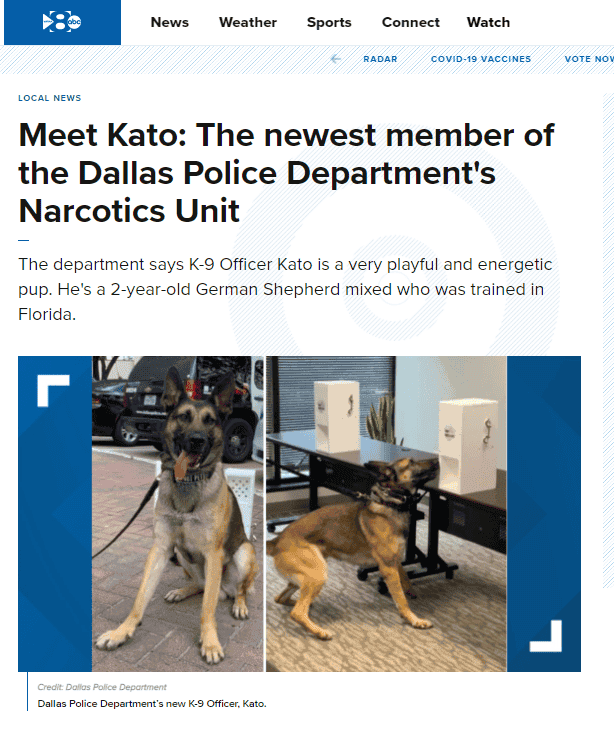 Hartman Income Reit Management, Inc. donates K-9 Officer to Dallas Police Department