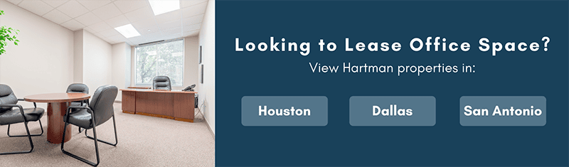 Furnished office space for lease in Houston, Dallas, and San Antonio.