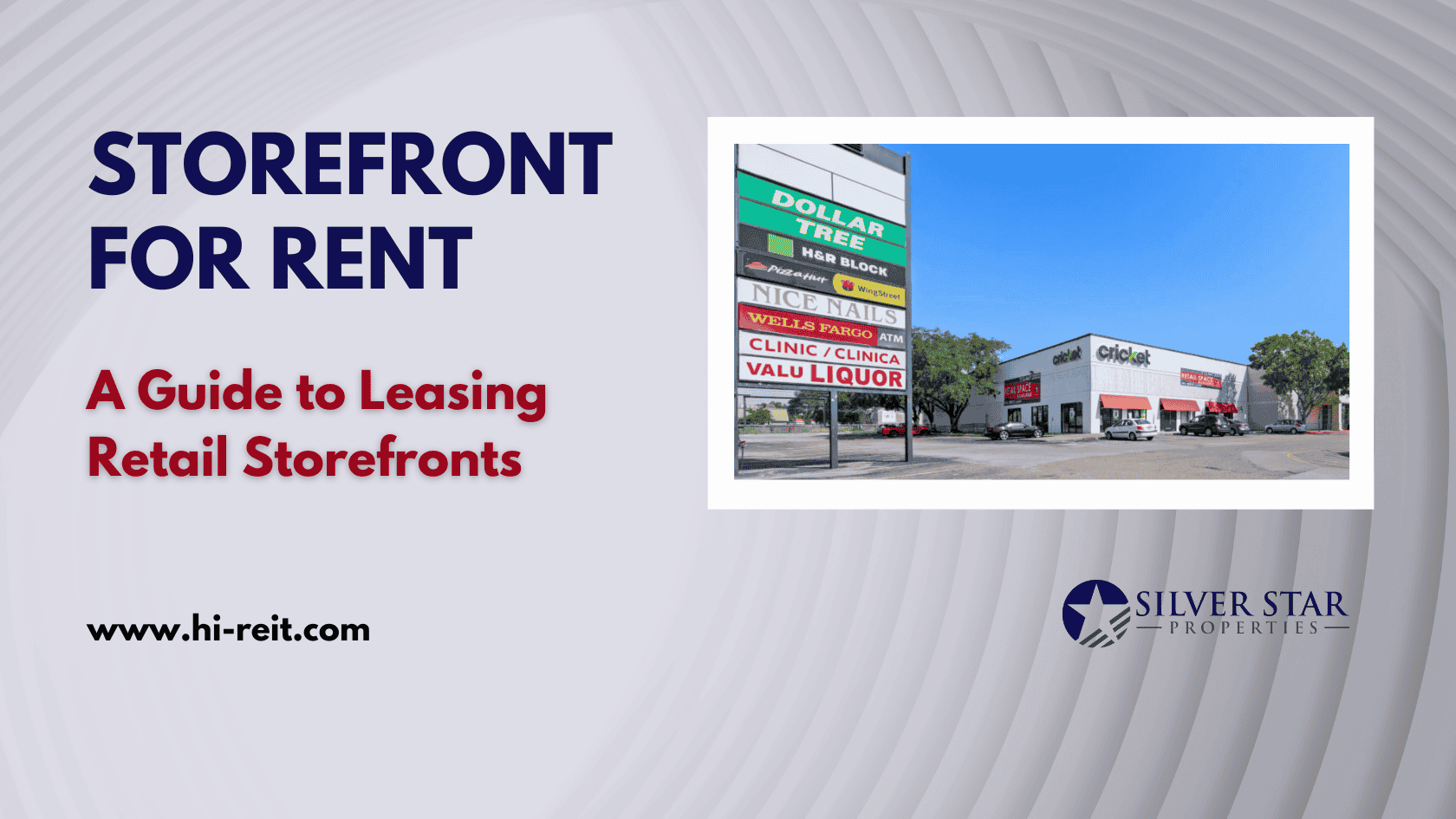 Storefront for rent